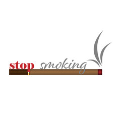 Red prohibiting smoking sign. Vector illustration. For widespread use in public areas. And also for various purposes of design.