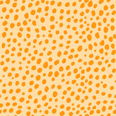 Abstract modern leopard seamless pattern. Animals trendy background. Orange decorative vector stock illustration for print, card, postcard, fabric, textile. Modern ornament of stylized skin