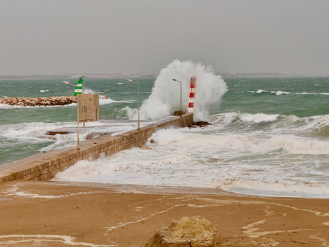 Stormy day at Lagos Fort, Portugal
