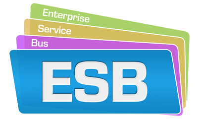 ESB - Enterprise Service Bus Colorful Squares Stack 