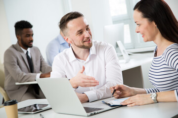 Obraz premium Business people working together in the office