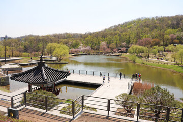 Fototapeta premium 강북구 북서울 꿈의 숲 공원 풍경