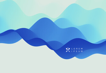 Water waves. Nature background. Trendy liquid design. Vector illustration for banners, flyers and presentation.