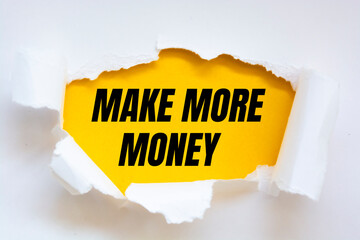 Text sign showing Make more money.