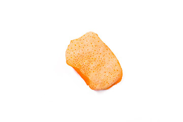 Dried orange peels isolated on a white background