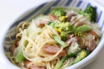 菜の花のペペロンチーノ