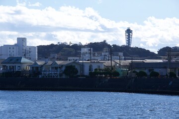 Obraz premium power plant in the city