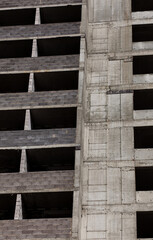 unfinished house made of cement and silicate blocks.