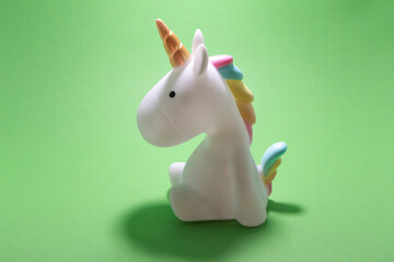 toy unicorn funny figurine isolated chromakey mockup copyspace © evgris