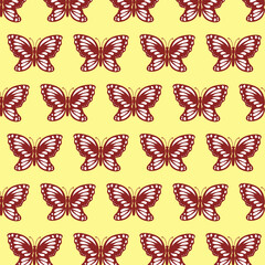  vector pattern butterfly art set