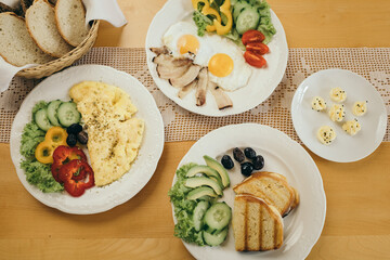 A plate of food on a table