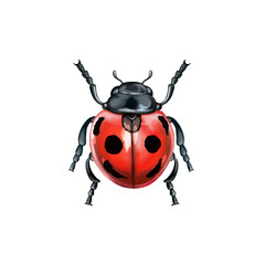 ladybug on white background