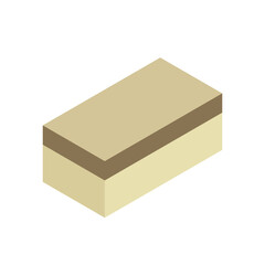 Concrete paver block pavement floor or brick vector icon. For landscape, outdoor, garden by paving on ground to create stretcher bond pattern. That sidewalk, road, patio, path, street or walkway.