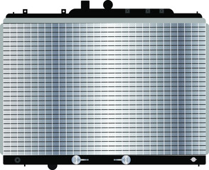 Aluminum Premium Car radiator on white background
