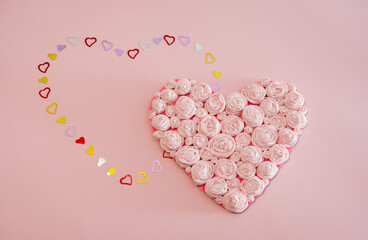 pink heart rose love hearts shape