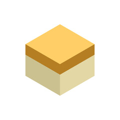 Concrete paver block pavement floor or brick vector icon. For landscape, outdoor, garden by paving on ground to create square, checkerboard or pythagorean tiling pattern. That sidewalk, road, patio.