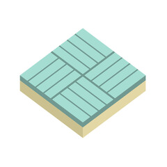 Concrete paver block pavement floor or brick vector icon. For landscape, outdoor, garden by paving on ground to create basket weave bond pattern. That sidewalk, road, patio, path, street or walkway.
