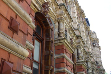 detail of the facade of building