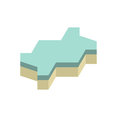 Concrete paver block pavement floor or brick vector icon. For landscape, outdoor, garden by paving on ground to create zig zag or zigzag pattern. That sidewalk, road, patio, path, street or walkway.