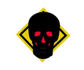 命の危険を知らせるドクロの飛び出すアイコン