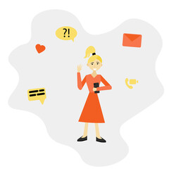 teen girl looking at a gadget in her hand, online communication, virtual communication at a distance