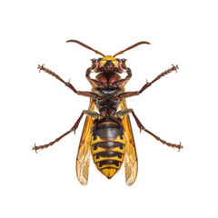 Hornet, Vespa Crabro, isolated on white