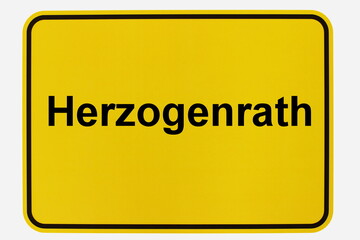 Illustration eines Stadtausgangsschildes der Stadt Herzogenrath