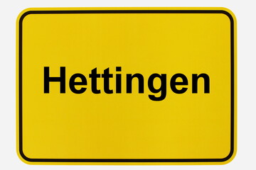 Illustration eines Stadteingangsschildes der Stadt Hettingen