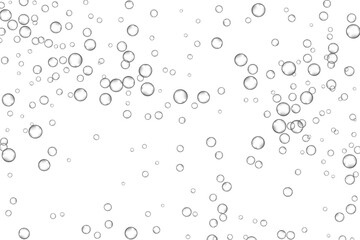 Obraz na płótnie Canvas Air bubbles, oxygen, champagne crystal clear, isolated on white background modern design. Vector illustration EPS 10.