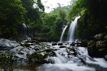 waterfall in the mountains