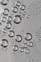 Fototapeta tekstura kropel wody na srebrnym tle obraz