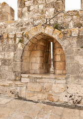 The loophole  in the outer wall on the Temple Mount in the Old Town of Jerusalem in Israel