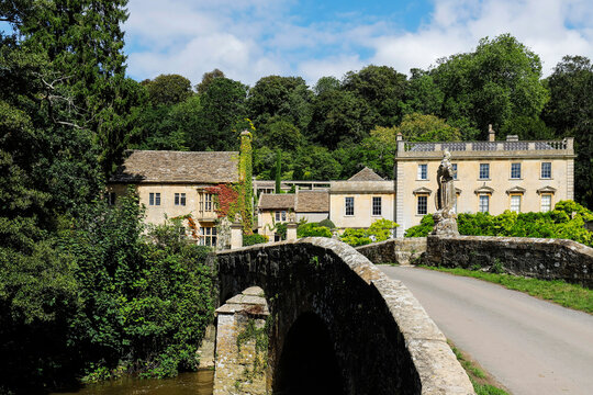 Iford Manor by the River Frome, this 18th-19th century version was created with popular gardens, Iford, Bradford-on-Avon, Wiltshire, England, United Kingdom