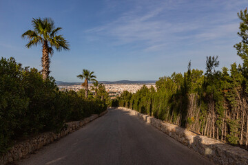 Fototapeta na wymiar mediterranean road