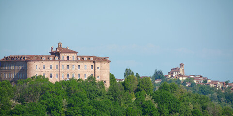 Fototapeta na wymiar the Montaldo Castle is a beautiful manor of the XI century transformed into a sumptuous Villa by Carlo Emanuele Ferrero in the XVIII century.
