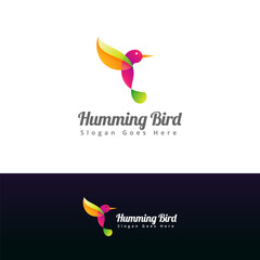 hummingbird logo design template © coillustration
