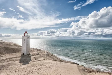 Zelfklevend Fotobehang Leuchtturm Rubjerg Knude Fyr an dänsicher Steilküste © antje2810