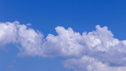 Naklejka na ściany i meble White cloud with blue sky background
