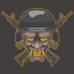 design illustration tactical military x oni japan