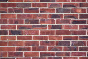 Brick wall, red brick background.
