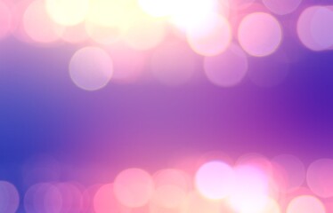 Pink lilac blur background decorated bright yellow bokeh on top and dawn.