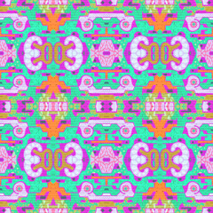 Seamless pattern. Graffiti on brick wall