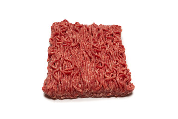 Obraz premium Chopped meat background. Top view.
