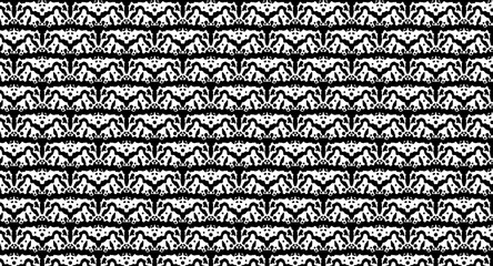 abstract symmetrical black and white pattern for textile, wrapping paper, wallpaper, prints