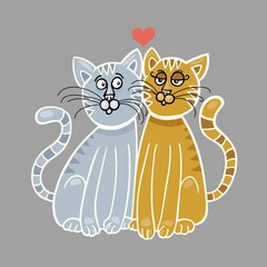 cat with heart