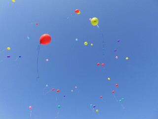 balloons in the sky