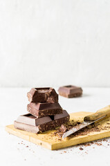 Chocolate pieces.