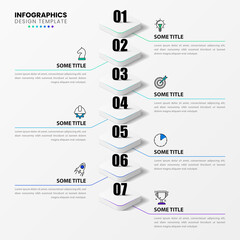 Infographic design template. Creative concept with 7 steps