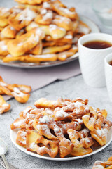 Angel wings, traditional sweet crisp pastry