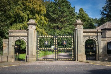 Fototapeta premium entrance to Williamson Park Lancaster